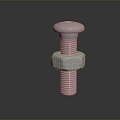 Modern Screw Nut Metal Screw 3d model