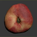 Ripe Fresh Heart Shaped Flat Peach With Red And Orange Smooth Skin