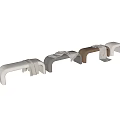 Light Luxury Sofa Stool Bed End Stool Bench Set 3d model