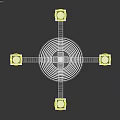Elegant Candle Lamp With Four White Candles And Metal Stand Design