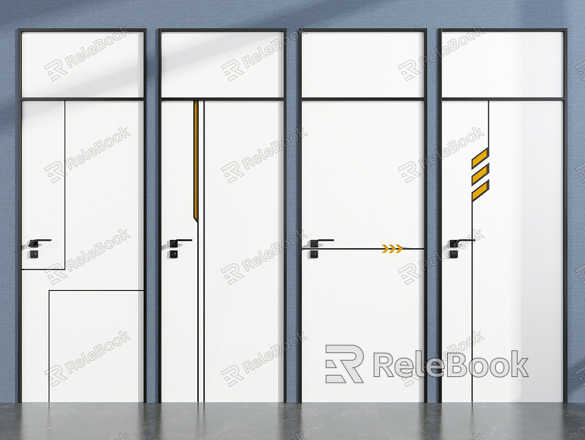 Modern swing door top interior door model