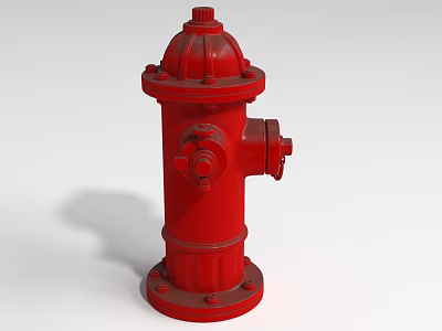 Red Fire Hydrant Essential Fire Safety Equipment For Outdoor Emergency Use 3d model