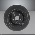 High Performance Metallic Brake Disc With Slotted Design And Vented Holes 3d model