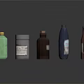 Assorted Household Bottles And Jars In Different Colors And Various Shapes