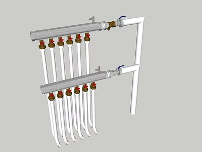 Durable Sports Equipment Hanging Rack With Multiple Vertical Rods And Hooks 3d model