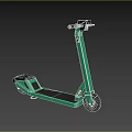 Green Electric Scooter Featuring Modern Design And Lightweight Frame For Urban Commuting