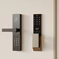 Modern Smart Door Locks Featuring Numeric Keypad Handle And Display Screen 3d model