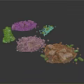 Natural Stone And Wood Decorative Pieces With Textured Surfaces And Design