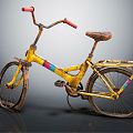 Modern Bicycle Broken Bicycle 3d model