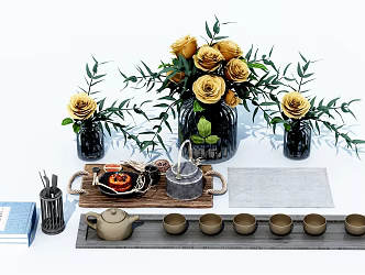 New Chinese Tea Set 3d model