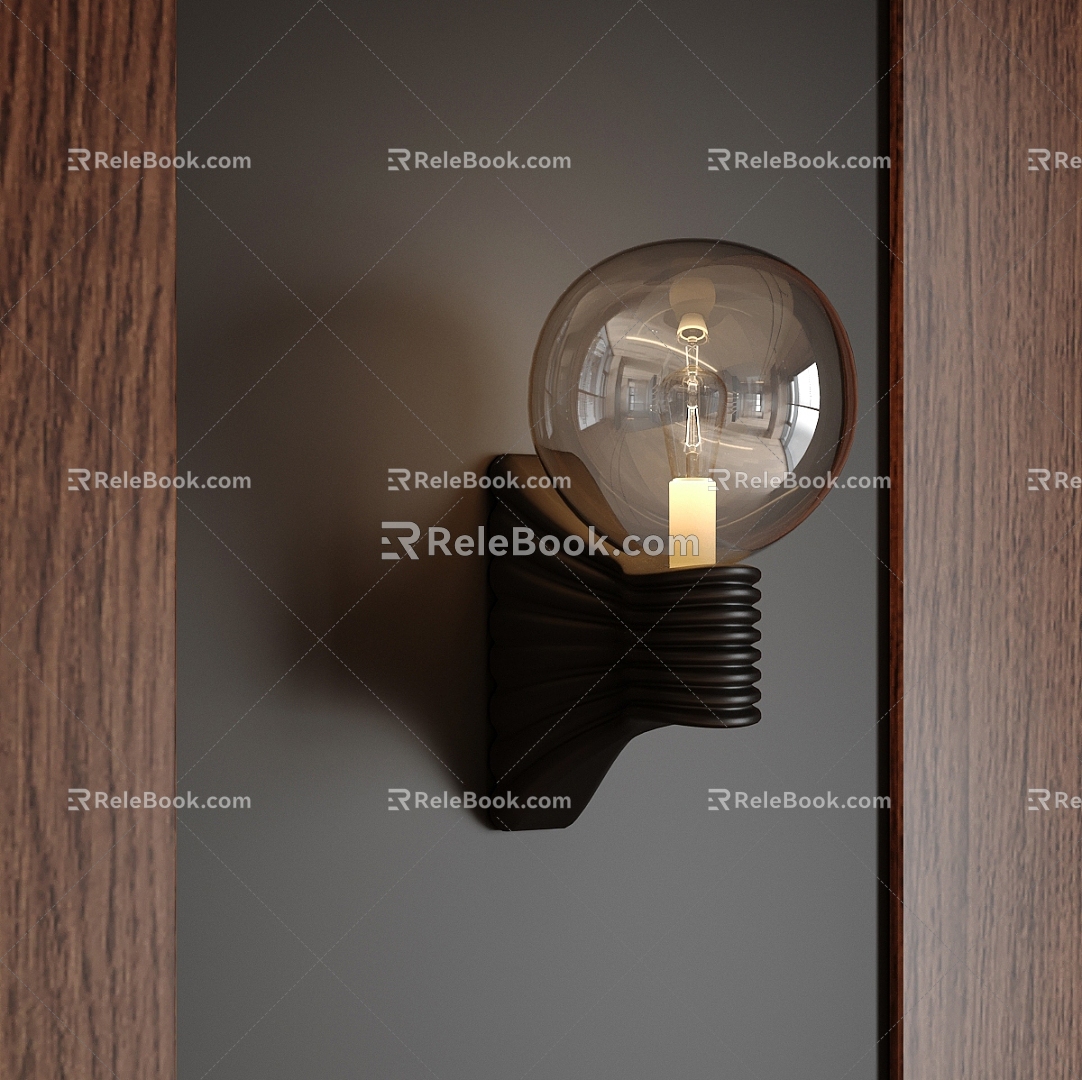 Antique small wall lamp 3d model