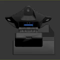 Weapon Mechanical Module Featuring Gray Body Blue White Circular Parts and Pink Indicator Light
