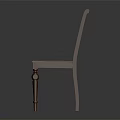 Elegant Classic Wooden Chair With Carved Backrest And Turned Legs Design