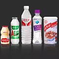 Assorted Bottled Beverages Including Mineral Water Soda And Fruit Drinks