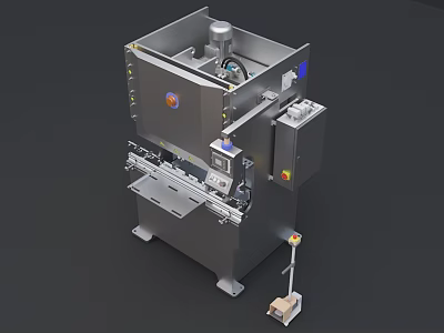 Industrial Equipment With Stainless Steel Structure Control Panel Operating Platform And Mechanical Components 3d model