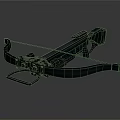 Modern Tactical Crossbow With Metallic Components And Green Grip Design 3d model