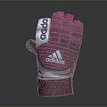Adidas Red And White Sport Gloves For Daily Life Use With Brand Logo