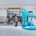 Blue Ocean Themed Photo Check in Spot With Moya Dolphin Coral And Waves