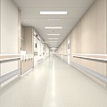 Modern Clean Corridor Hospital Corridor 3d model