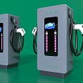 Public Electric Vehicle Charging Stations With DC Fast Charging Display And Charging Ports