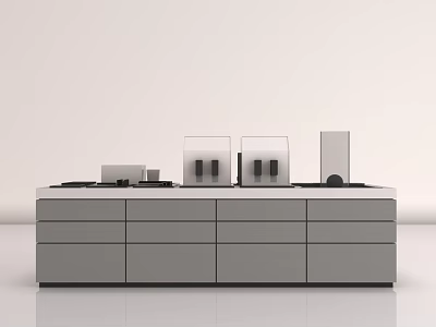 Modern Functional Desk With Sleek Design Storage Drawers And Spacious Work Surface 3d model