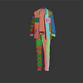 Stylish Color Block Jacket And Pink Pants Modern Fashion Outfit