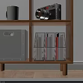 Modern Sleek Bookshelf Design With Organized Books And Multiple Storage Compartments