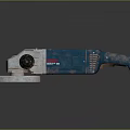 Bosch Blue And Silver Angle Grinder On Dark Background With Reflection 3d model