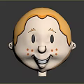 Cartoon Style Game Movie Character With Blonde Hair Freckles And Smiling Expression