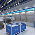 China Sports Lottery Store Modern Interior With Comfortable Sofas Coffee Table And Display Cabinets