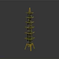 Traditional Chinese Pagoda Architecture With Multi Tiered Structure Green Roofs And Moss Covered Design