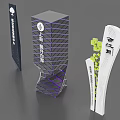 Modern Spiritual Fortress Design With Geometric Structure And Purple Lighting Accents