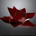Elegant Shiny Red Decorative Bow With Glossy Ribbon For Gift Decoration