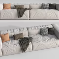 modern double sofa fabric double sofa 3d model