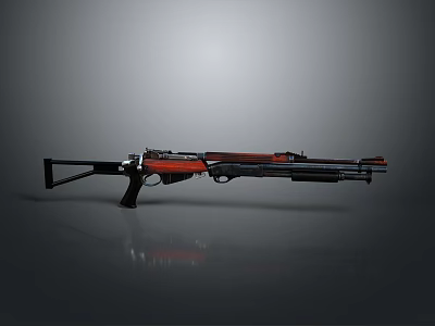 rifle semi-automatic rifle combat rifle battle rifle carbine war rifle attack rifle 3d model