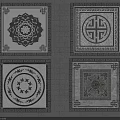 Traditional Chinese Decorative Floor Tiles with Intricate Cultural Patterns and Classic Motifs