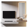 Modern TV background wall 3d model