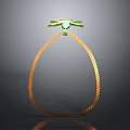 Elegant Dragonfly Design Gold Chain Necklace With Sparkling Emerald Pendant