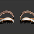 Stylish Casual Slippers With Pink Crisscross Straps Orange Soles And White Edges