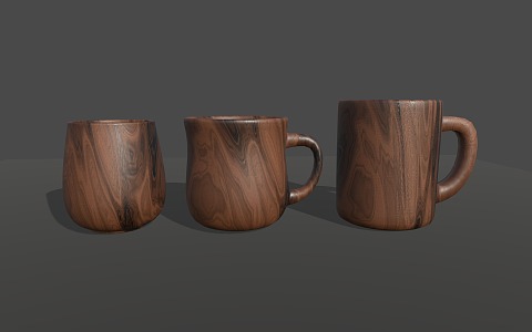 Wooden Cup Water Cup Bamboo Cup Tea Cup 3d model