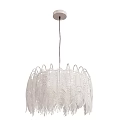 Two White Feather Chandeliers With Elegant Hanging Design For Modern Interior Decor 3d model
