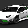 Sleek White Sports Car With Green Accents Aerodynamic Spoiler And LBS Performance