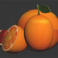 Fresh Blood Oranges Whole And Sliced With Kumquat On Black Reflective Surface