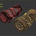 Vintage and Modern Mechanical Equipment with Metal Gears and Rusty Surfaces