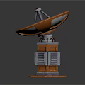 Modern Electronic Device Featuring Disc Shaped Top Red Dot And Tripod Base Structure