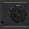 Electronic Heating Appliance With Gray Square Base And Green Circular Ceramic Heating Panel