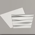 Modern Flush Mount Ceiling Lights With Wave Texture And Various Shapes For Contemporary Spaces 3d model