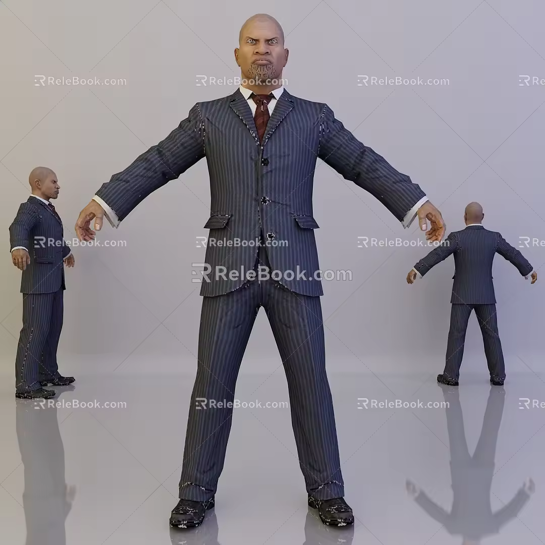 modern man suit man 3d model