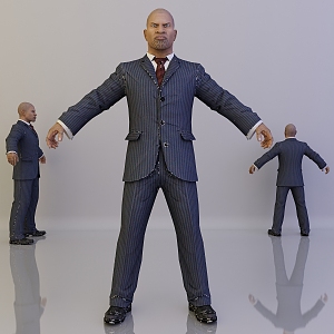 modern man suit man 3d model