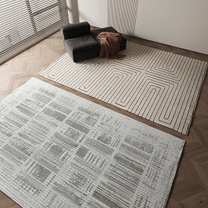 modern square carpet 3d model